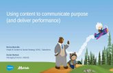 Using content to communicate purpose (and deliver performance) · 2019-05-24 · Nonprofits & Education 40K Putting our values into action. Our objectives Build the Salesforce brand