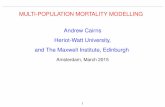 MULTI-POPULATION MORTALITY MODELLING Andrew Cairns …andrewc/ohp/Cairns_Amsterdam2015.pdf · Population 1: national population; reference for hedge Population 2: hedger’s own population