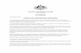 STATEMENT UPDATE ON CORONAVIRUS MEASURES€¦ · The Hon. Scott Morrison MP Prime Minister STATEMENT Friday 8 May 2020 UPDATE ON CORONAVIRUS MEASURES The National Cabinet met today