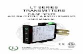 LT SERIES TRANSMITTERS - Crompton Canada · 3. INTRODUCTION, “CTR” SERIES TRANSMITTERS This manual covers LT Series DIN rail transmitters with isolated 4-20 mA and RS232/RS485
