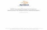 NHHI Learning Management System Instructions for Organisation … · 2019-09-30 · NHHI Learning Management System Instructions for Organisation Administrators Last updated: August
