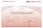 ITIL® Practitioner certificate in IT Service Management · 2016-04-24 · ITIL® Intermediate Certificate in IT Service Operation AXELOS, the AXELOS logo, the AXELOS swirl logo,