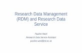 Research Data Management (RDM) - University of Edinburghweb.inf.ed.ac.uk/sites/default/files/atoms/files/rdm... · 2017-12-07 · Research data management • Data management is a