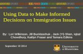 Using Data to Make Informed Decisions on Immigration Issues...Using Data to Make Informed Decisions on Immigration Issues By: Lori Wilkinson, Jill Bucklaschuk , Jack (Yi) Shen, Iqbal