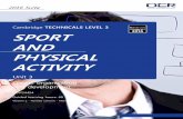 Cambridge TECHNICALS LEVEL 3 SPORT AND PHYSICAL ACTIVITYfluencycontent2-schoolwebsite.netdna-ssl.com/File... · 2016 Suite Cambridge TECHNICALS LEVEL 3 SPORT AND PHYSICAL ACTIVITY
