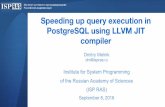 Speeding up query execution in PostgreSQL using LLVM JIT ... · Speeding up query execution in PostgreSQL using LLVM JIT compiler Dmitry Melnik dm@ispras.ru Institute for System Programming