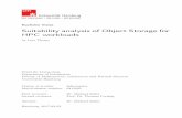 Suitability analysis of Object Storage for HPC workloadstheses:lars_thoms_suitability...Suitability analysis of Object Storage for HPC workloads byLarsThoms ScientiﬁcComputing DepartmentofInformatics