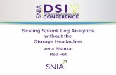 Scaling Splunk Log Analytics without the PRESENTATION ... · Scaling Splunk Log Analytics . without the . Storage Headaches . Veda Shankar. ... • Multi-protocol NAS interface along