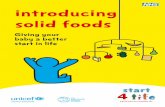Introducing solid foods - UNICEF UK Introducing your baby to solid foods, often called weaning onto