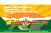 University of Alberta Greenhouse Gas EMissions reduction PLan · History of Energy Reductions at the University of Alberta Energy Management Program The University of Alberta has