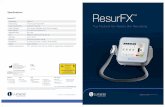 Specifications ResurFX - Clarion Medical Technologies › ClarionMedical › media › AES...Specifications ResurFXTM Wavelength 1565 nm Pulse Energy 10-70 mJ per micro-beam Pulse