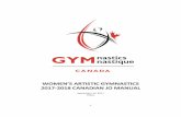 WOMEN’S ARTISTIC GYMNASTICS · WOMEN’S ARTISTIC GYMNASTICS 2017-2018 CANADIAN JO MANUAL September 13, 2017 FINAL . 2 . 3 INTRODUCTION As of July 1, 2015 Canada has adopted the