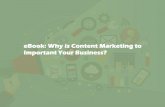 eBook: Why is Content Marketing to Important Your Business? · WHY IS CONTENT MARKETING IMPORTANT FOR YOUR COMPANY? Content marketing seems to a buzz word lately, but what does it