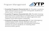 Program Management · 2. SCHOOLS/VR/FAMILY COLLABORATION: YTP and VR staff meet regularly to review client progress, program benchmarks, and the coordinated delivery of services.