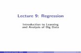 Lecture 9: Regression - BGUinabd161/wiki.files/lecture9_handouts.pdf · Kontorovich and Sabato (BGU) Lecture 9 9 / 24. Solving least squares optimization problem: Minimize w2Rd P