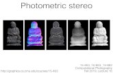 Photometric stereo - graphics.cs.cmu.edugraphics.cs.cmu.edu › ... › lectures › lecture16.pdf · Photometric stereo 15-463, 15-663, 15-862 Computational Photography Fall 2019,