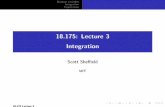 18.175: Lecture 3 .1in Integration - Mathematicsmath.mit.edu/~sheffield/2016175/Lecture3.pdf · 2016-09-16 · 18.175 Lecture 3. Random variables Integration Expectation Examples