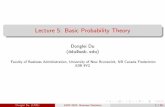Lecture 5: Basic Probability Theory - UNBddu/2623/Lecture_notes/Lecture5_student.pdf · Lecture 5: Basic Probability Theory Donglei Du (ddu@unb.edu) Faculty of Business Administration,