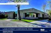 LEASED INVESTMENT 6,714 SF FOR SALE · LAGUNA HILLS, CA 92653 LAKE FOREST CORPORATE PARK LEASED INVESTMENT ... AT A GLANCE. Orange Couny is a 948-square-mile coastal community centrally