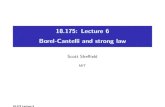 18.175: Lecture 6 .1in Borel-Cantelli and strong lawmath.mit.edu/~sheffield/2016175/Lecture6.pdf · 18.175 Lecture 6. Characteristic functions I Let X be a random variable. I The