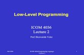 Low-Level Programmingece.uprm.edu/~bvelez/courses/Spring2004/icom4036/lectures/lec02.… · Lecture 2 15 Mathematical Computers: The Turing Machine (1936) Alan Turing 0 1 0 1 FSM