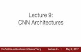 Lecture 9: CNN Architectures - Artificial Intelligencevision.stanford.edu/teaching/cs231n/slides/2017/cs231n_2017_lectur… · Lecture 9 - 19 May 2, 2017 Case Study: AlexNet [Krizhevsky