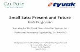Small Sats: Present and Future...•Develop Advanced Nano-Sat Missions •Commercial Launch Services Tyvak: Small Start-Up. ... •Educate Developer Community –Must be good citizens