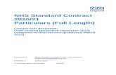 NHS Standard Contract 2020/21 Particulars (Full …...2020/03/07  · NHS Standard Contract 2020/21 Particulars (Full Length) Comparison document: Draft version (published December