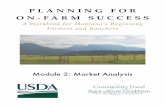 PLANNING FOR ON-FARM SUCCESS€¦ · PLANNING FOR ON-FARM SUCCESS A Workbook for Montana’s Beginning Farmers and Ranchers Module 2: Market Analysis. This workbook was developed