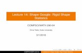Lecture 14: Shape Google: Rigid Shape Statistics · Lecture 14: Shape Google: Rigid Shape Statistics COMPSCI/MATH 290-04 Chris Tralie, Duke University 3/1/2016 COMPSCI/MATH 290-04