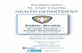 2019 ANNUAL REPORT St. Clair County HEALTH DEPARTMENT SCCHD Annual... · the St. Clair County Health Department was a recipient of the Growing Illinois Food Access Allocations grant.