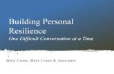 Building Personal Resilience 2020/CO... ·  · 2020-05-13Building Personal Resilience One Difficult Conversation at a Time Mary Crane, ... adults, particularly in the black community,