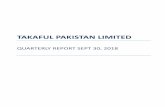  TAKAFUL PAKISTAN LIMITEDwebmail.takaful.com.pk/PDFs/NMReportSep2018.pdfTakaful Pakistan Limited Nine Months Report Sept 2018 6 OUR VISION To spread Takaful benefits beyond borders,