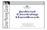 Judicial Clerkship - Marquette University Law School · Judicial Clerkship Career Planning Center Handbook Eckstein Hall, Suite 240 1215 W. Michigan St. Milwaukee, WI 53233 414.288.3313