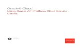 Using Oracle API Platform Cloud Service - Classic€¦ · Using Oracle API Platform Cloud Service - Classic E96996-02 January 2019. ... About Oracle API Platform Cloud Service - Classic