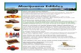 Marijuana Edibles - CLEAR Alliance · Marijuana Edibles WHAT ARE MARIJUANA EDIBLES? Marijuana edibles are THC-infused food and drink products. THC stands for delta-9-tetrahydrocannabinol,