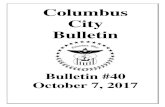 Columbus City Bulletin€¦ · Replacement Parts with Penchura, LLC., David Williams & Associates, and Michigan Playgrounds, LLC. in accordance with the sole source provisions of