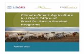 Climate-Smart Agriculture in USAID Office of Food for ... CSA report_Final.pdf · Climate-Smart Agriculture: What and Why The Food and Agricultural Organization of the United Nations
