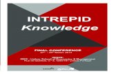 INTREPID Knowledgeintrepid-cost.ics.ulisboa.pt/wp-content/uploads/2019/03/... · 2019-05-28 · INTREPID Knowledge . FINAL CONFERENCE . 27th - 29th March, 2019 . VENUE: ISEG - Lisbon