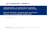 USAID/MALI CLIMATE CHANGE ADAPTATION ACTIVITY … et al. - 2016... · 2018-04-06 · USAID/MALI CLIMATE CHANGE ADAPTATION ACTIVITY (MCCAA) Contract No. AID-688-C-15-00001 Mali Climate