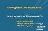 E-Navigation underway 2018 - IALA AISM › content › uploads › 2018 › 01 › 12.20-Jam… · The Maritime Environment • Life at sea is 3D • Above, On and Below the waves