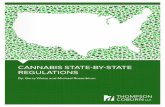 CANNABIS STATE-BY-STATE REGULATIONS€¦ · favorable to cannabis businesses to most restrictive. In addition, you can find each state in alphabetical order below. Jurisdictions are