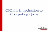 CSC116: Introduction to Computer Programming › courses › csc116-common › CSC... · Message Board •The course message board (Piazza) is a great place to ask questions and discuss