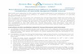 CB/RP/2/2017 Recruitment of Probationary Officers …...CB/RP/2/2017 Recruitment of Probationary Officers in JMGS-I on successful completion of specially designed PGDBF Course We invite