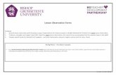Lesson Observation Forms - BGU · Lesson Observation Forms Guidance 1. General lesson observation grid showing a range of expectations for trainees based on all eight Standards for
