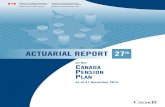 ACTUARIAL REPORT 27 · 2020-04-15 · Since the 26th CPP Actuarial Report, there have been no amendments to the Canada Pension Plan that have had a significant impact on the actuarial