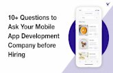 10+ Important Questions to Ask Mobile App Development Company before Hiring