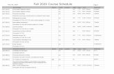 May 06, 2020 Fall 2020 Course Schedule Page 1...May 06, 2020 Fall 2020 Course Schedule Page 1 Art Reqmt Credit Location Mthd Days Time Instructor ART-110-01 Creative Studio IC 3.0