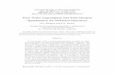 First Order Lagrangians and Path Integral Quantization for ... · First order Lagrangians and path integral quantization ... 175 At the same time, a many body theory constructed by