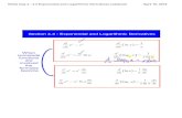 Notes Day 3 - 4.4 Exponential and Logarithmic Derivatives ... · Notes Day 3 4.4 Exponential and Logarithmic Derivatives.notebook April 16, 2018 The technique of logarithmic differentiation